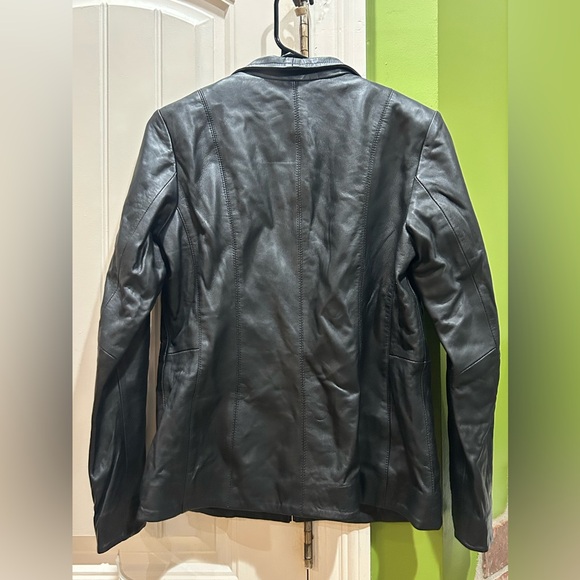 Womens Cole Haan Wing Collar Leather Jacket size XS- new - Picture 7 of 10